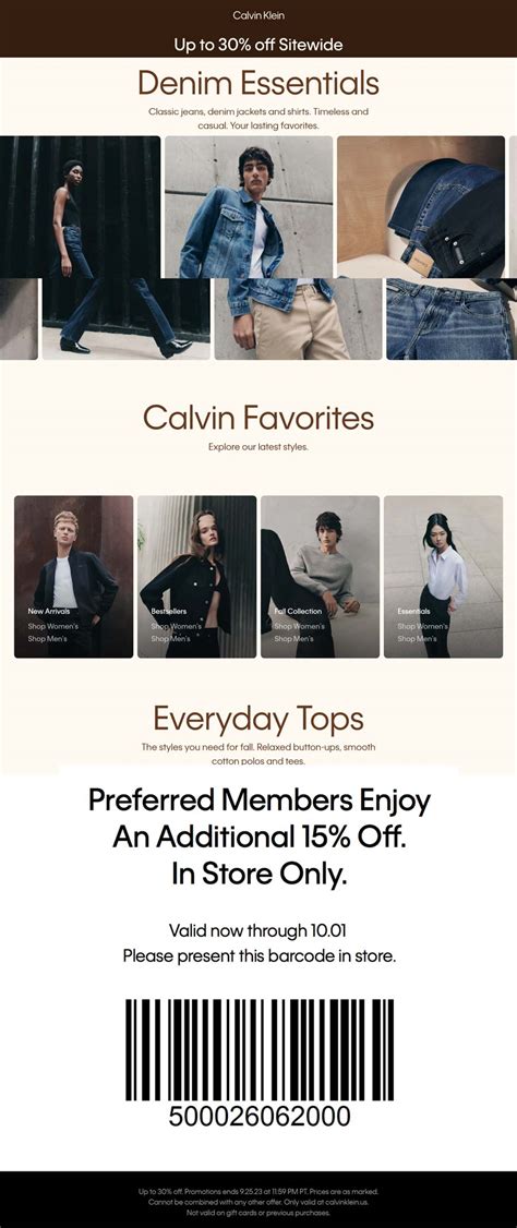 discount code for calvin klein